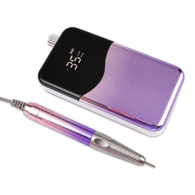 Gradient Purple Color Portable And Desktop Brushless Nail Drill Machine 35.000RPM