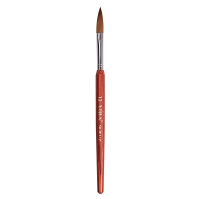 Red Wooden Handle Kolinsky Acrylic Nail Brushes