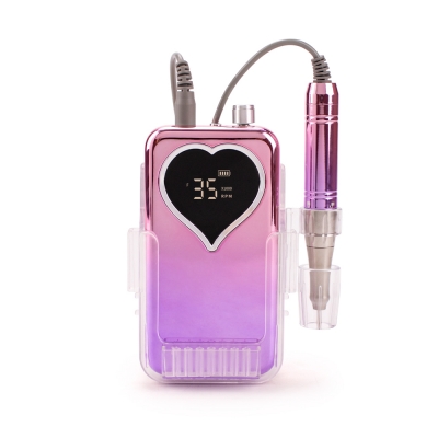 Gradient Purple Color Portable And Desktop Coreless Nail Drill Machine 35.000RPM