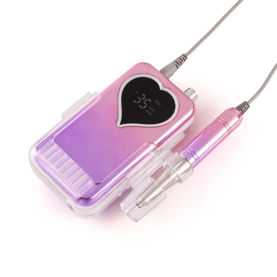 Gradient Purple Color Portable And Desktop Coreless Nail Drill Machine 35.000RPM